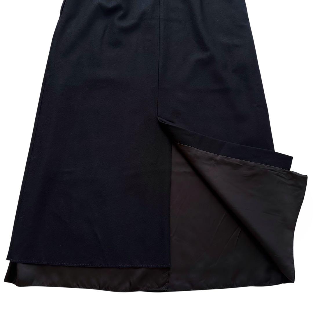 ebure / 24AW ライトメルトンワンピース ロング丈 ウール100%