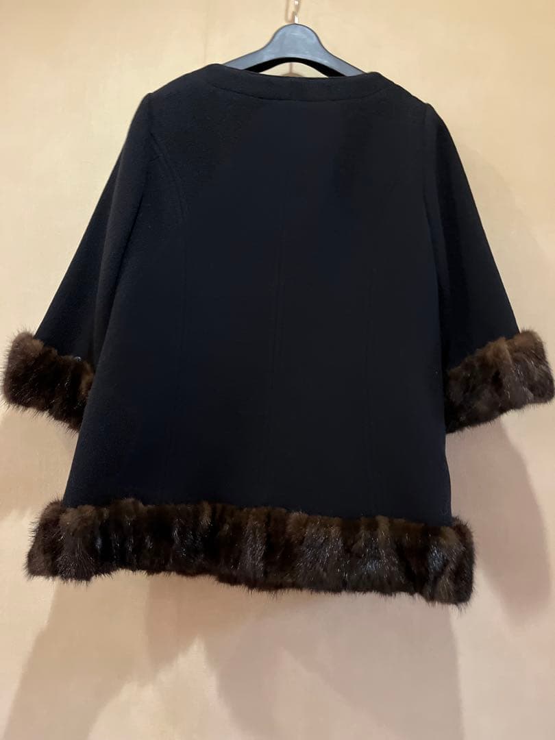 modify Ａラインのネイビーファーショートコート