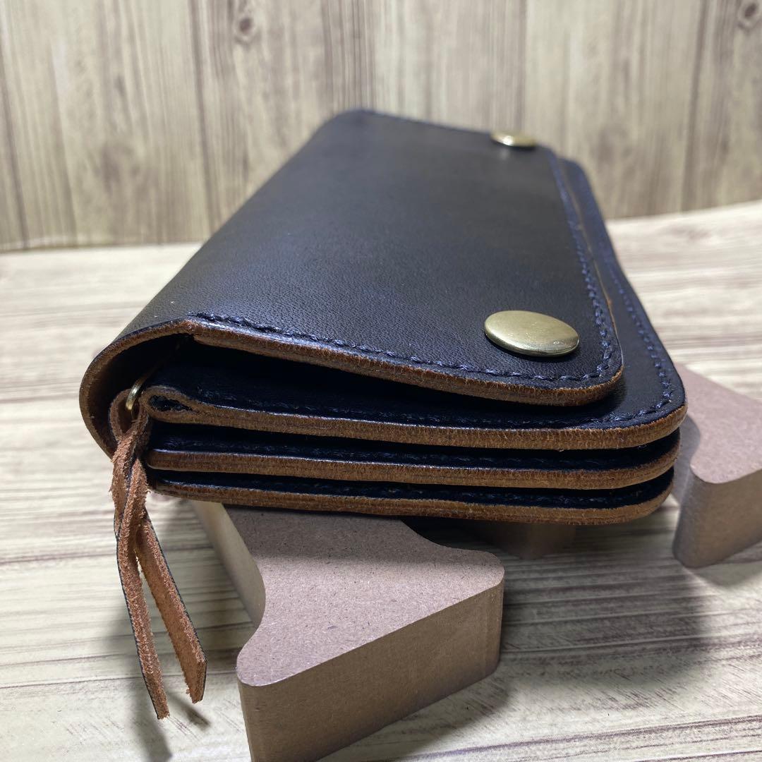 トラッカーウォレット　セミロング丘染め（茶芯）ベルトチェーン付き限定品