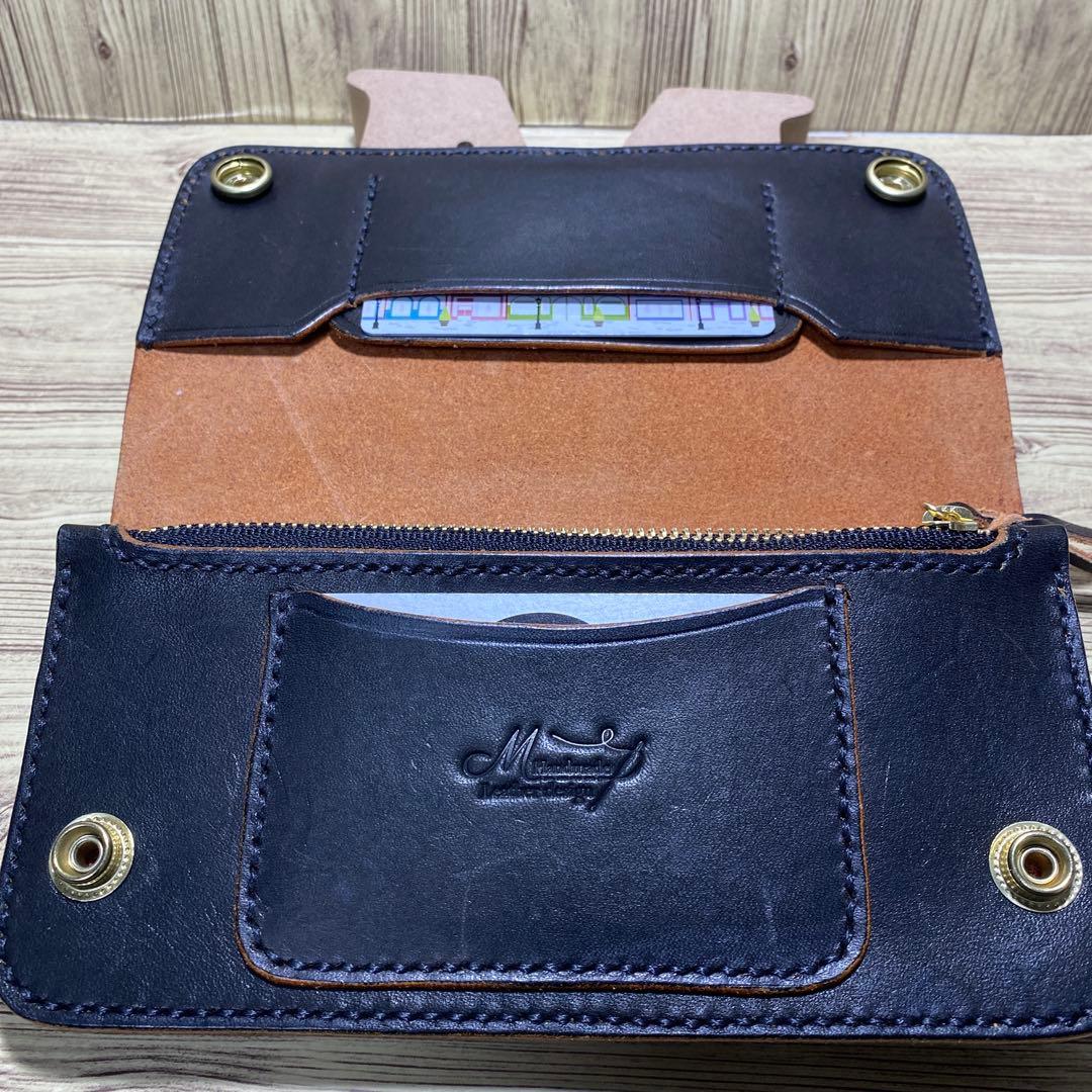 トラッカーウォレット　セミロング丘染め（茶芯）ベルトチェーン付き限定品