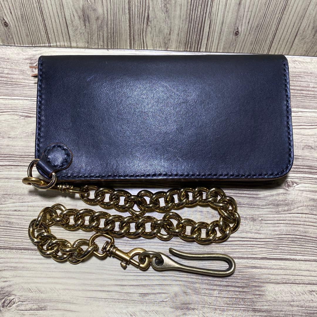 トラッカーウォレット　セミロング丘染め（茶芯）ベルトチェーン付き限定品