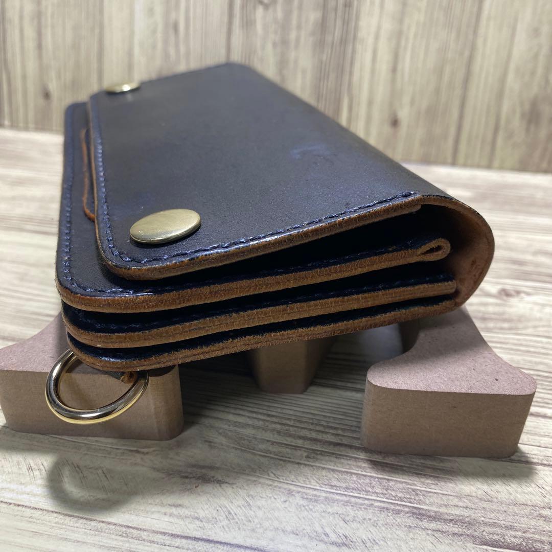 トラッカーウォレット　セミロング丘染め（茶芯）ベルトチェーン付き限定品