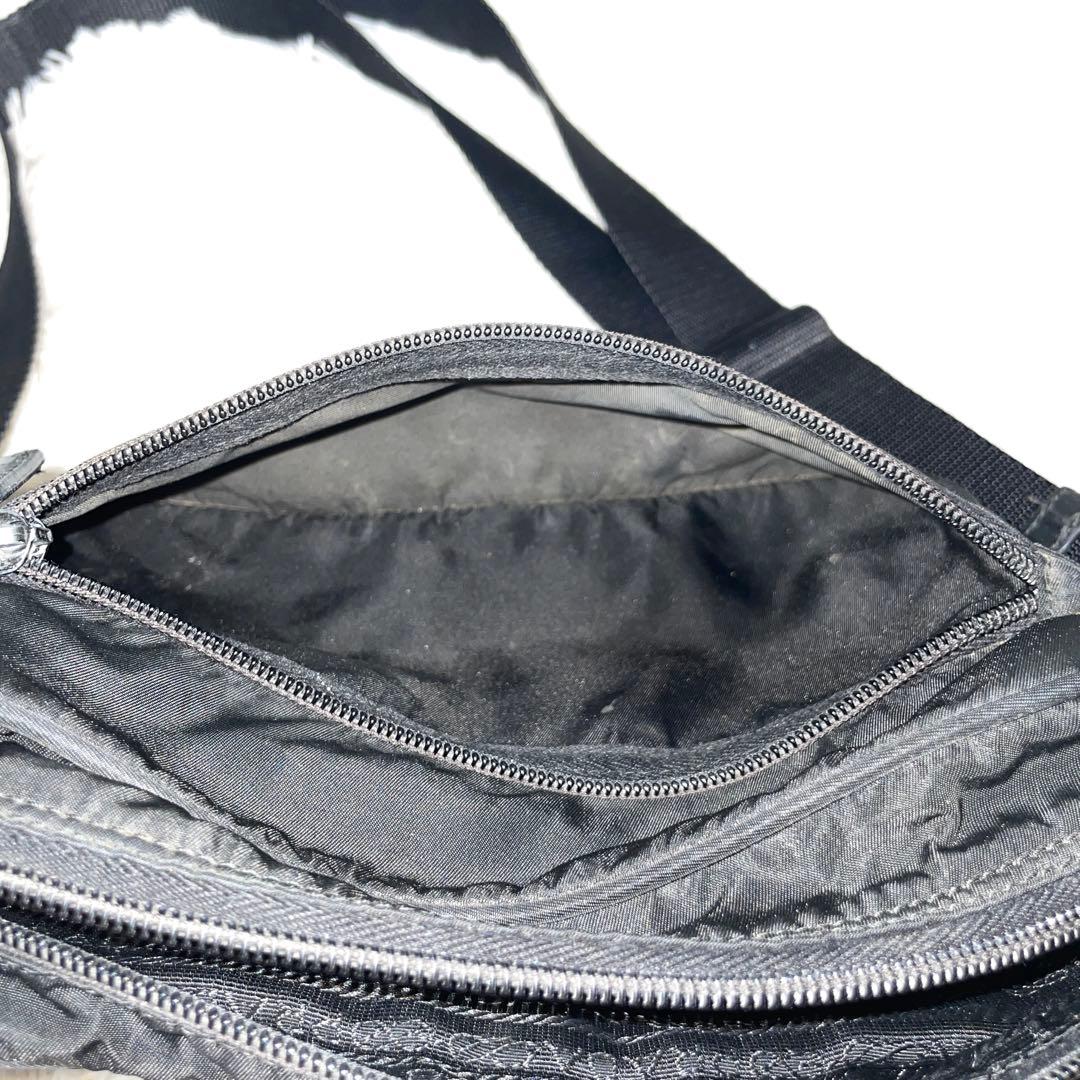 【良品】PRADA プラダ　カメラバッグ　ショルダー　ナイロン　レザー　ブラック