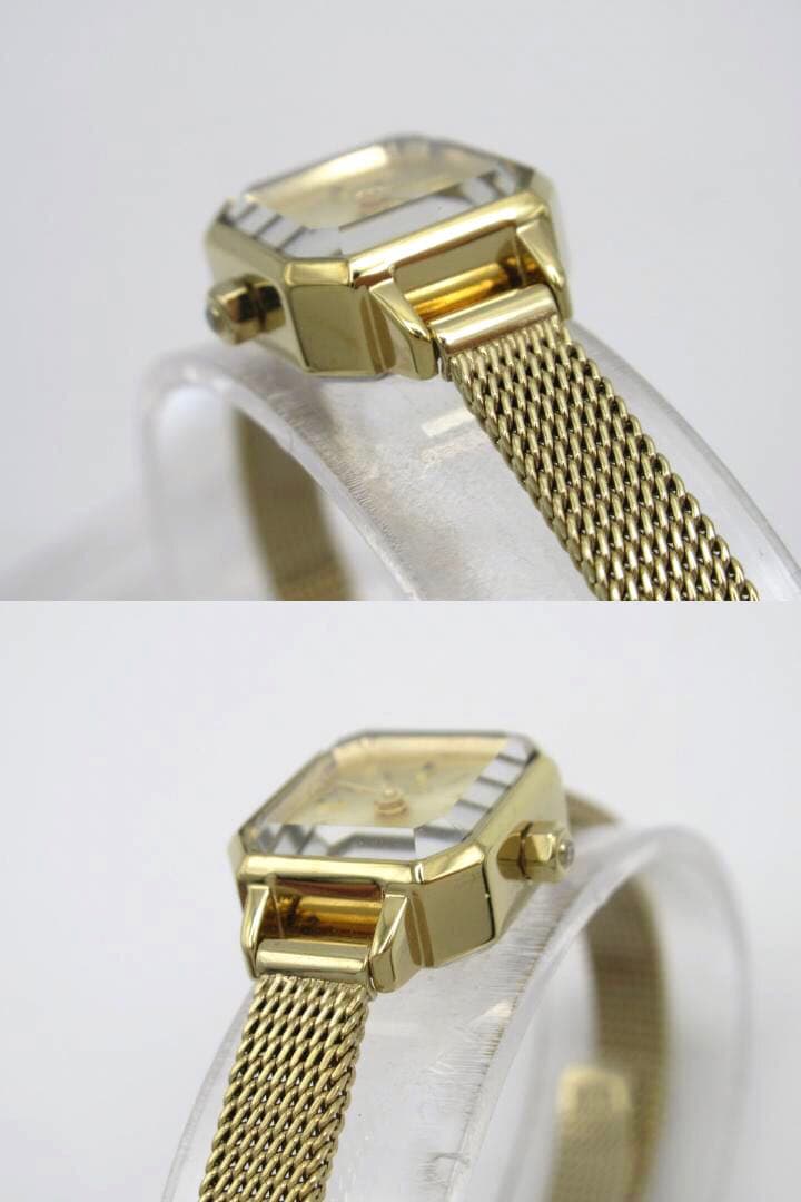 美品 ete エテ ウォッチ オクタゴンフェイス ダイヤ ゴールド 腕時計