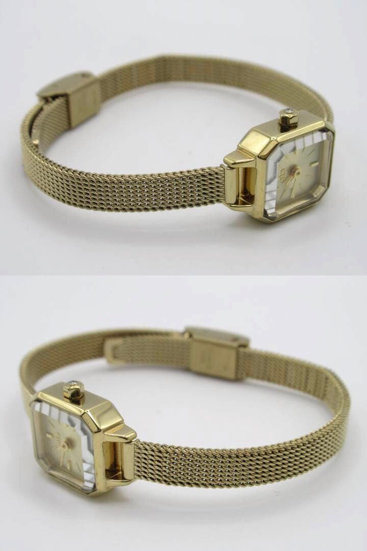 美品 ete エテ ウォッチ オクタゴンフェイス ダイヤ ゴールド 腕時計