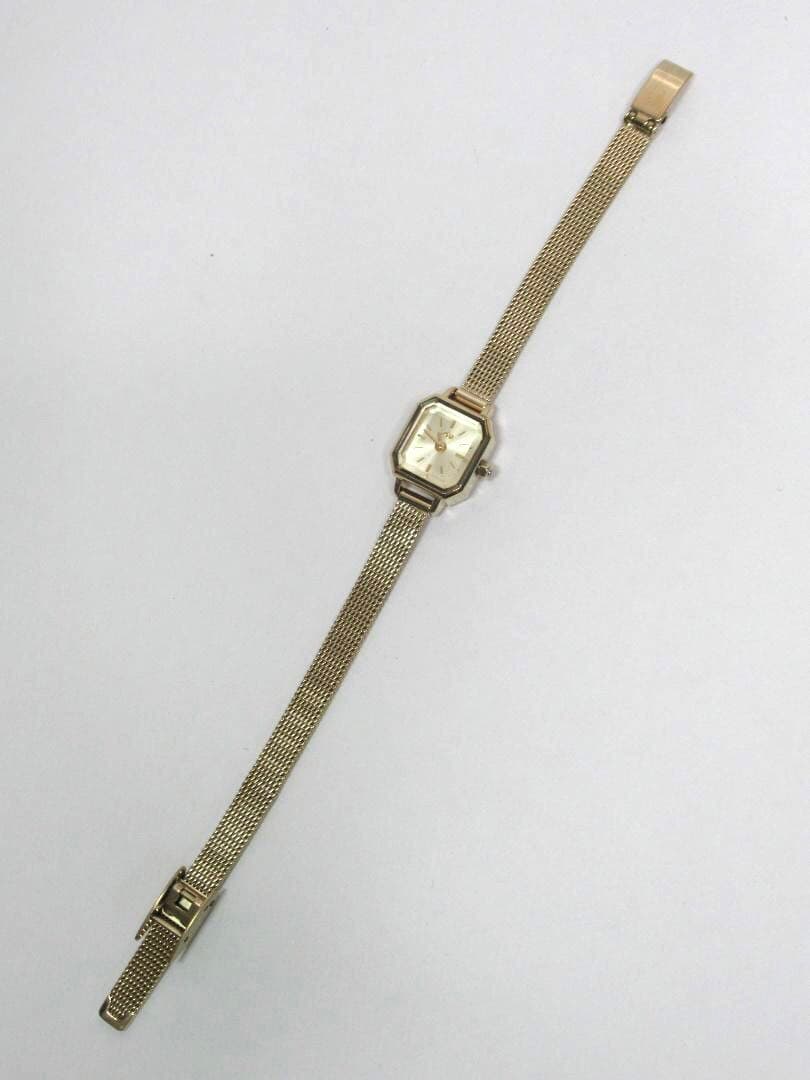 美品 ete エテ ウォッチ オクタゴンフェイス ダイヤ ゴールド 腕時計