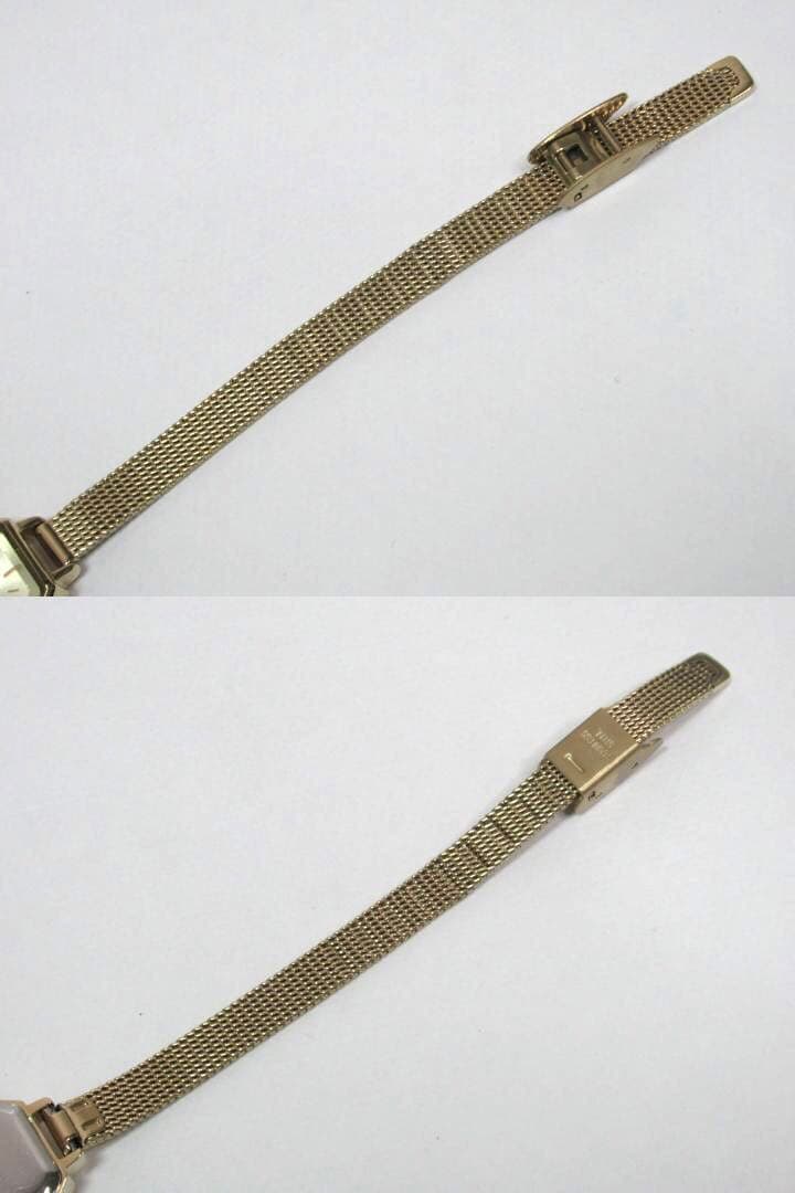 美品 ete エテ ウォッチ オクタゴンフェイス ダイヤ ゴールド 腕時計