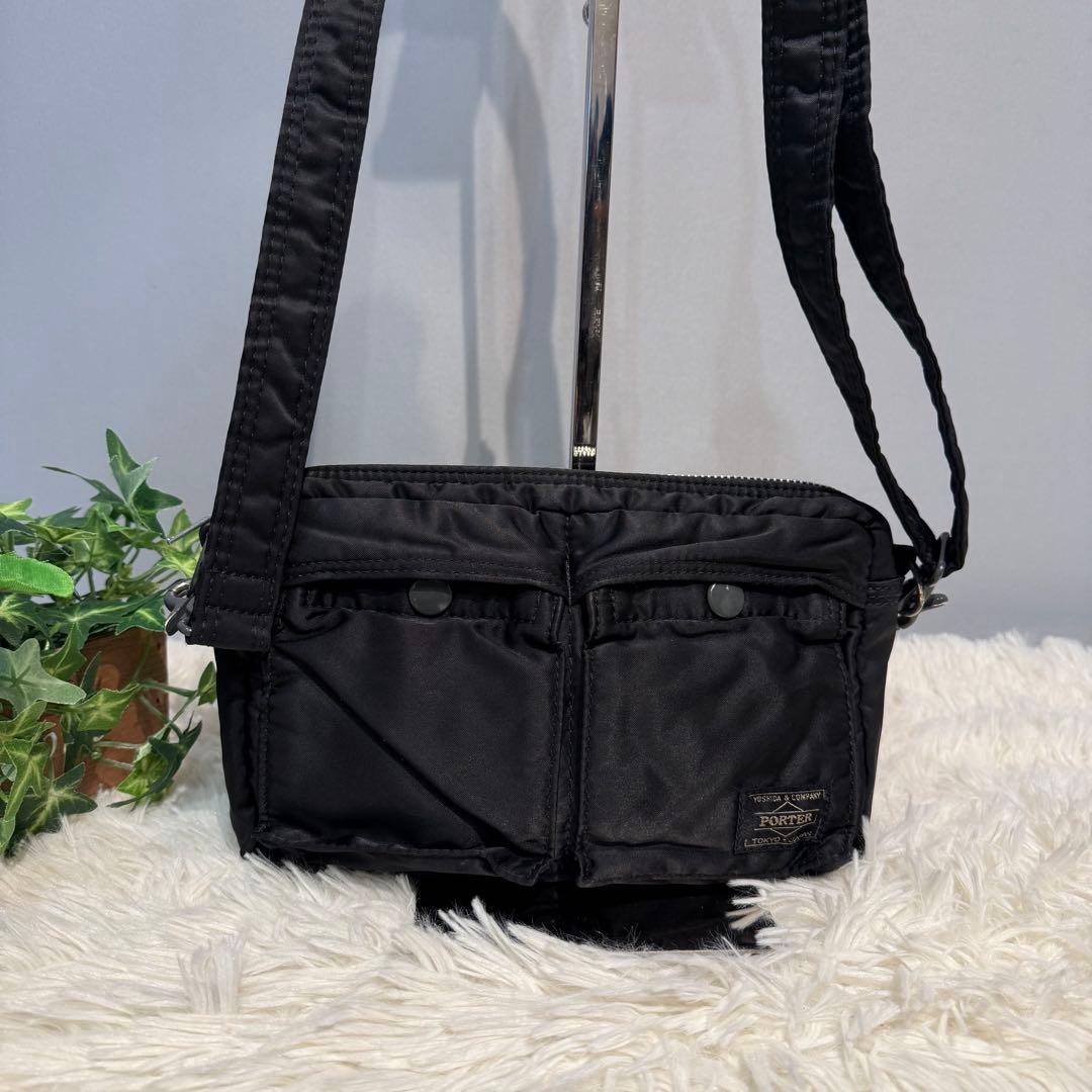 レア【美品】 PORTER ポーター　タンカー ミニショルダーバッグ ブラック