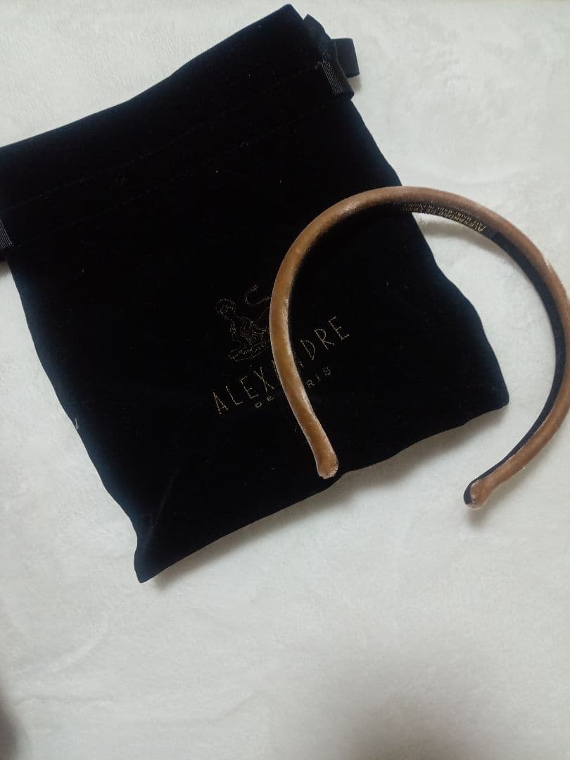 【限定】アレキサンドラドゥパリ　カチューシャ　ブラウン　保存袋付き