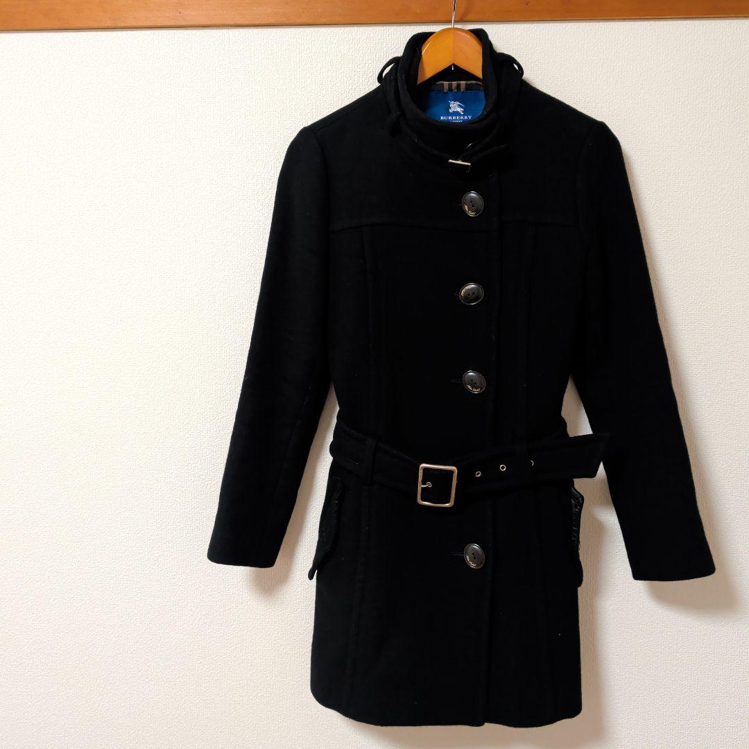 BURBERRY BLUE LABEL ブラック ピーコート