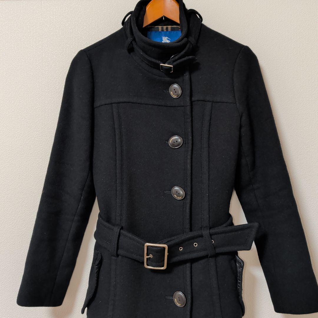 BURBERRY BLUE LABEL ブラック ピーコート