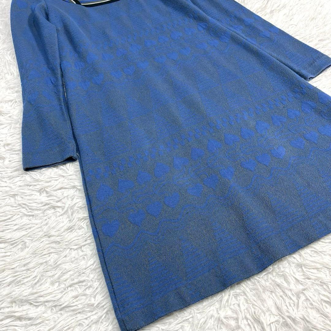 ★Vivienne Westwood★総柄 スペードハート柄 ニットワンピース2