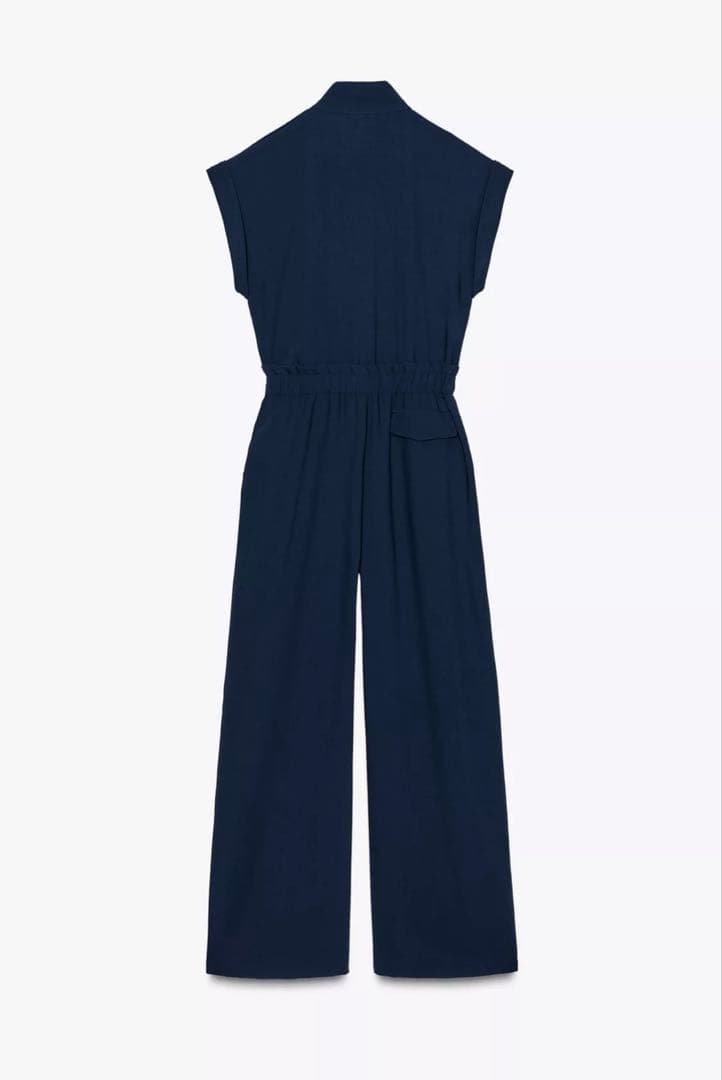 【新品未使用】【完売商品】ZARA ザラ ベルト付き　クレープジャンプスーツ Ｓ