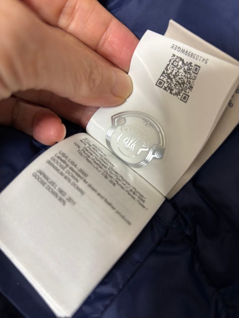MONCLER ネイビー ダウンベスト140