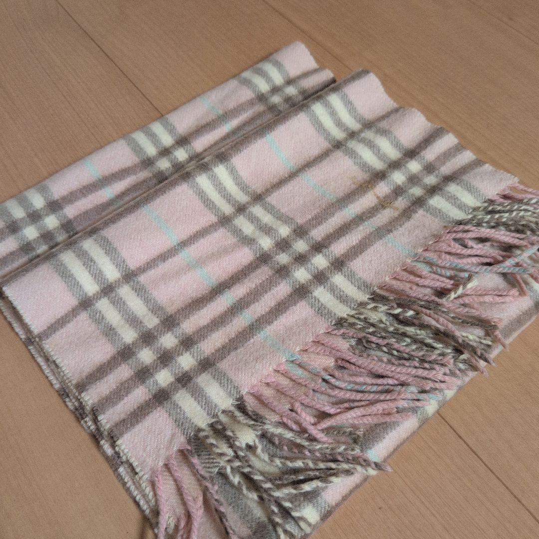 BURBERRY カシミヤ マフラー ノバチェック ピンク
