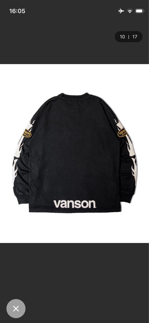 JACKROSE×VANSON×GALFY-炎犬Long Sleeve Tee