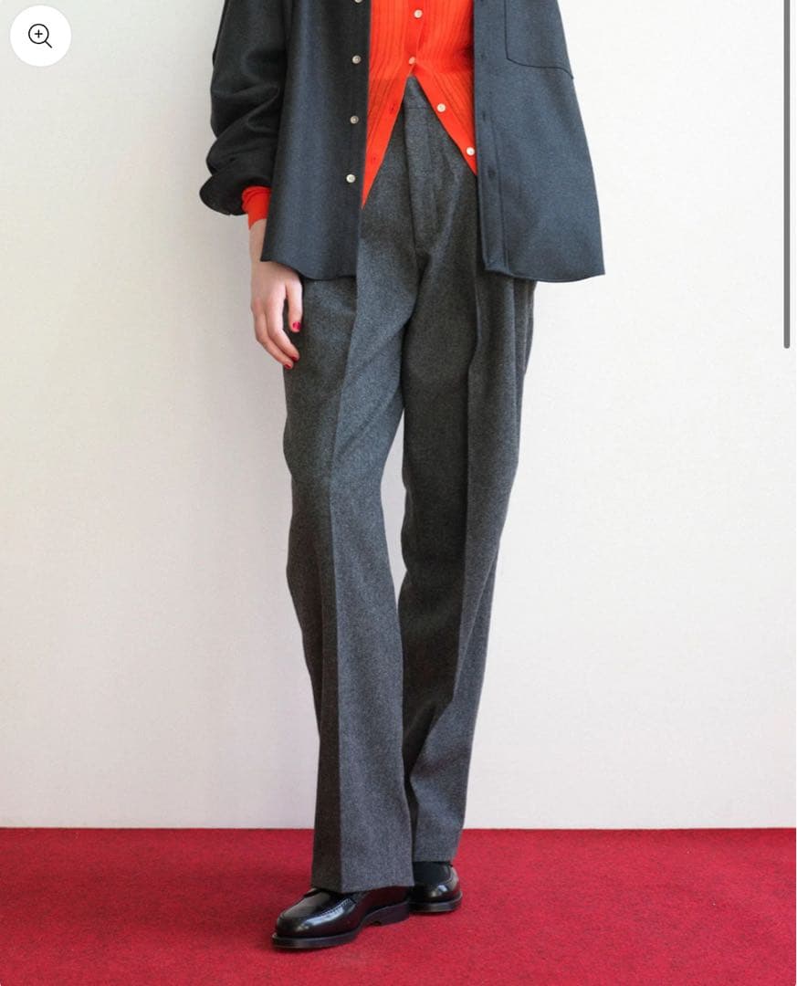 出品2/14まで　最終セール　WOOL FLANNEL TOMBOY PANTS