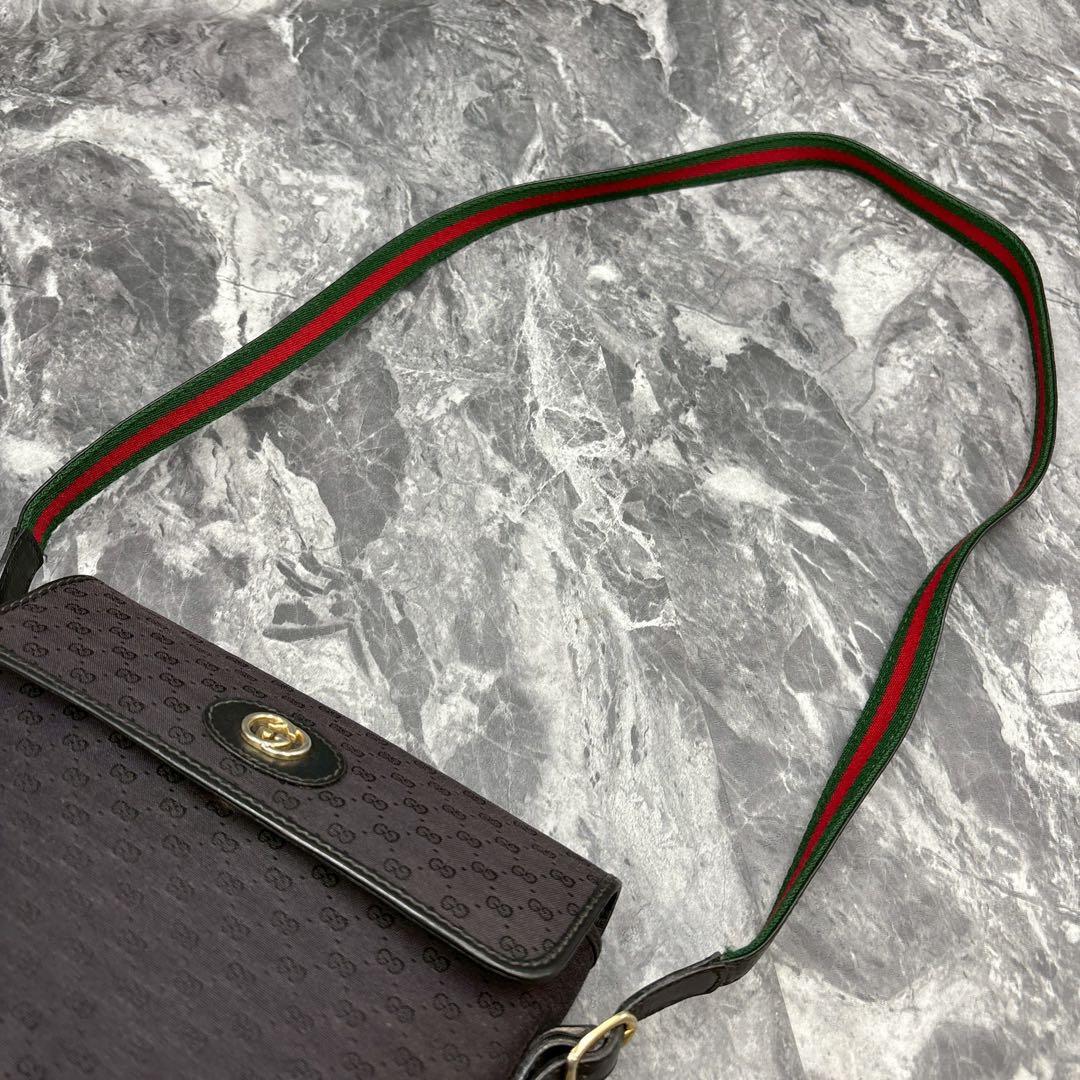 ✨美品✨GUCCI GG シェリーライン ショルダーバッグ ブラック ロゴ