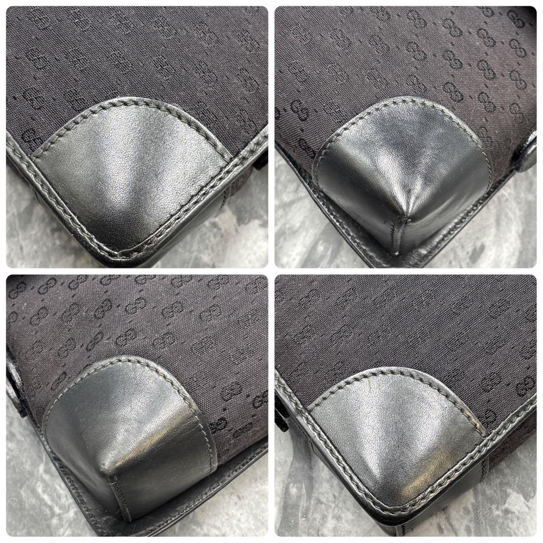 ✨美品✨GUCCI GG シェリーライン ショルダーバッグ ブラック ロゴ