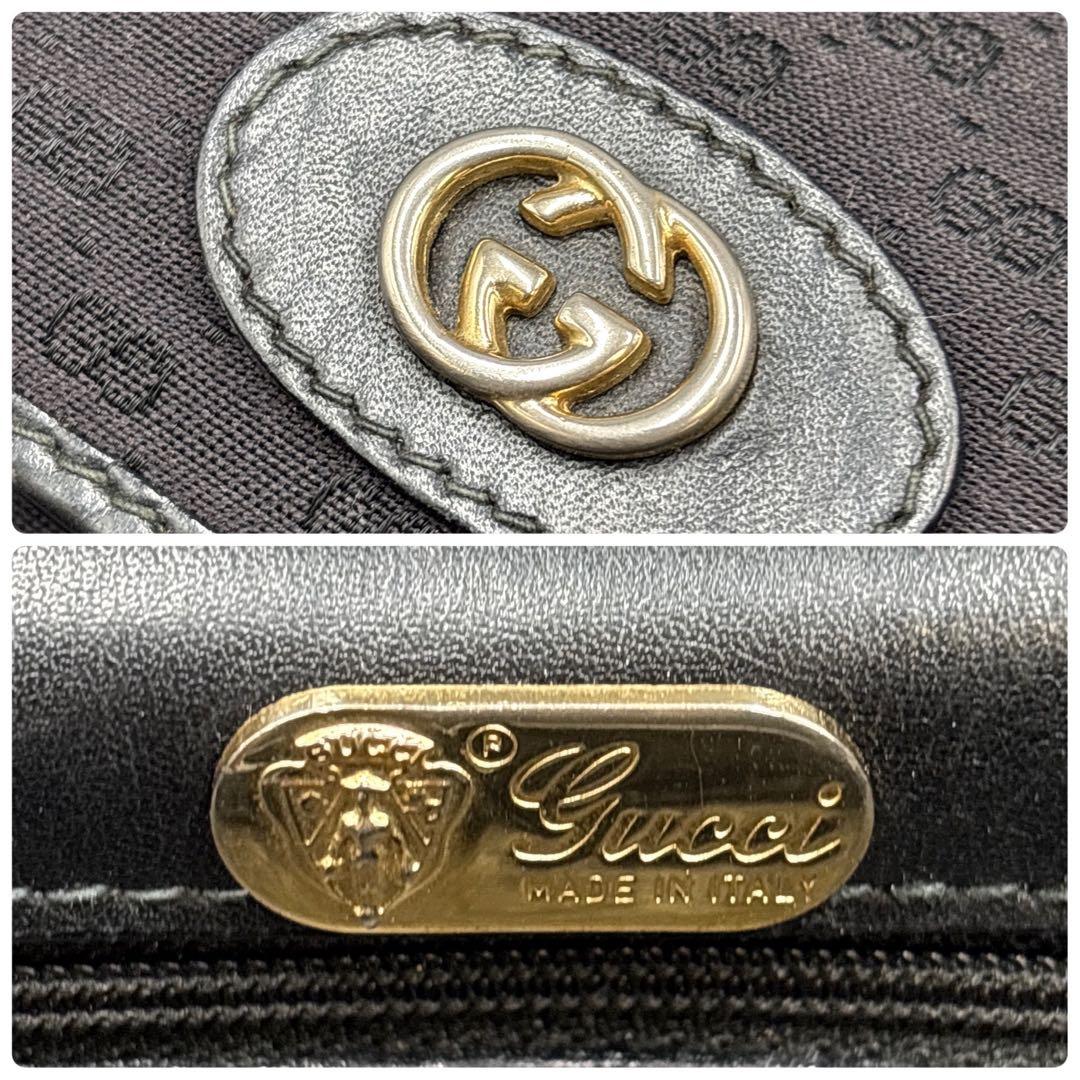 ✨美品✨GUCCI GG シェリーライン ショルダーバッグ ブラック ロゴ