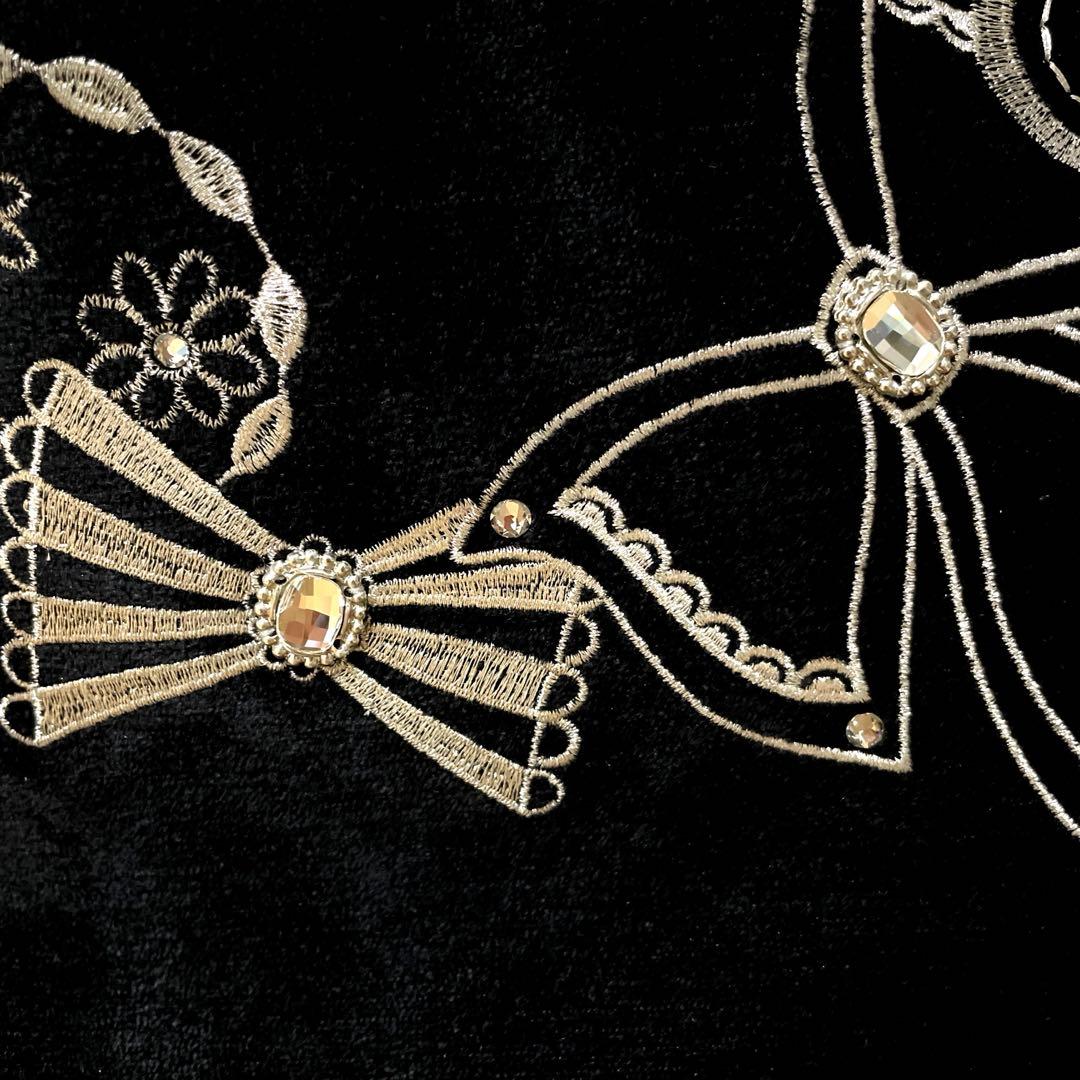 美品 シンクビー リボンズ トートバッグ バッグ ファスナータイプ 黒 ブラック