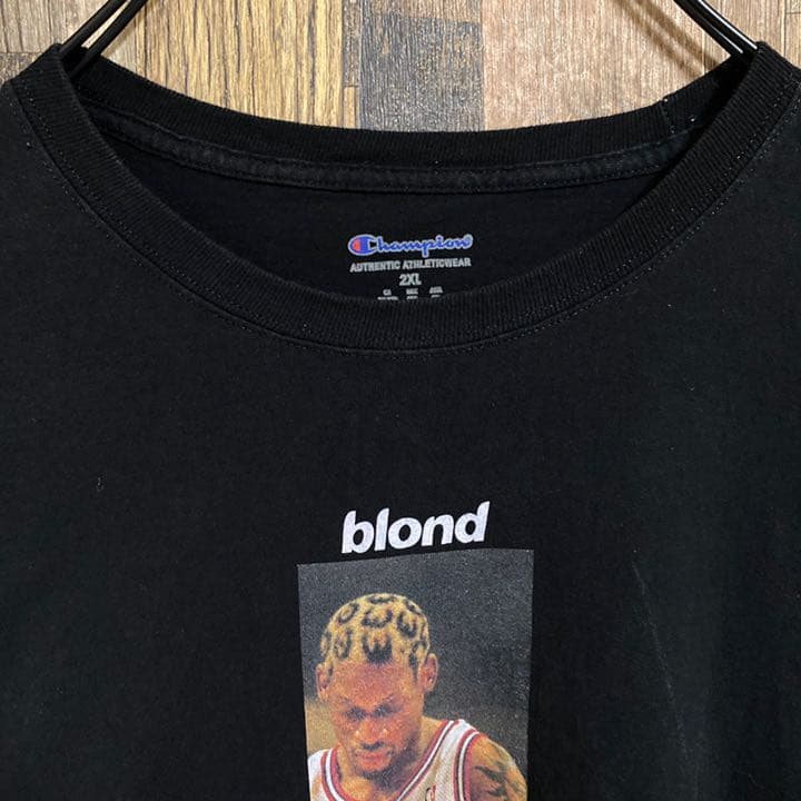 チャンピオン NBA バスケ デニス・ロッドマン Tシャツ USA古着 半袖 黒