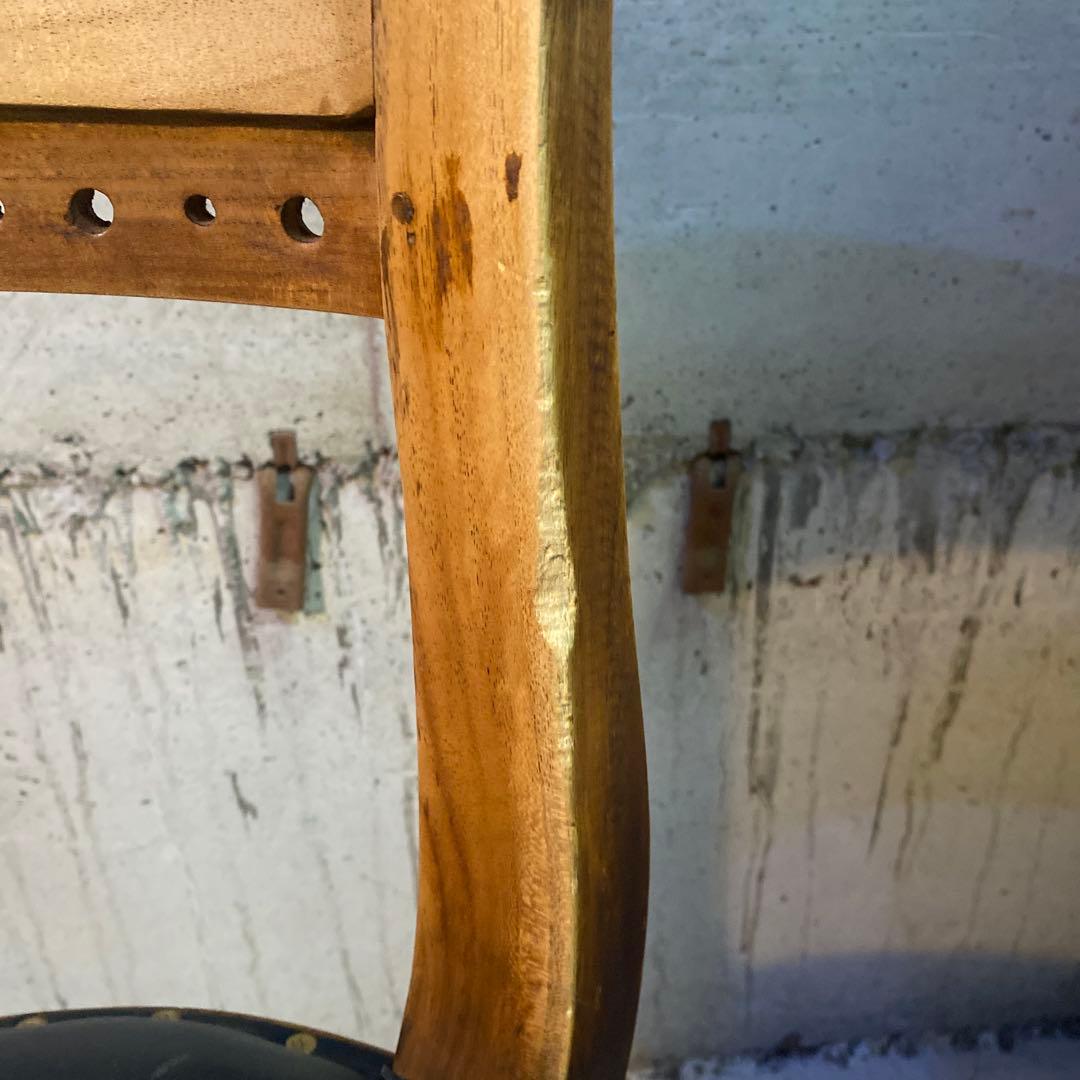 ダイニングチェア カリッジマーケット チーク材 イタリーノアーム　スタッズ　③