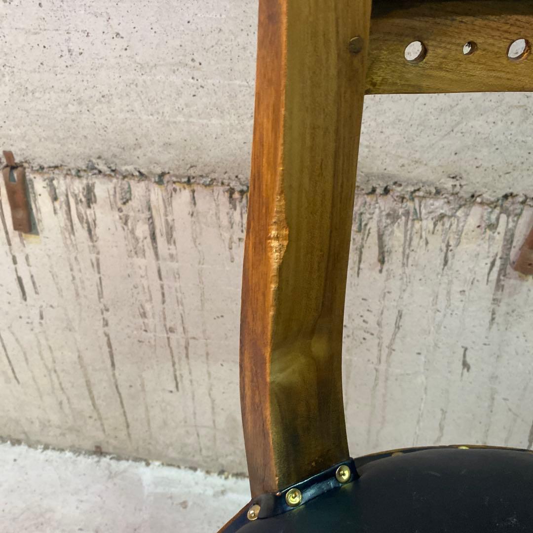 ダイニングチェア カリッジマーケット チーク材 イタリーノアーム　スタッズ　③