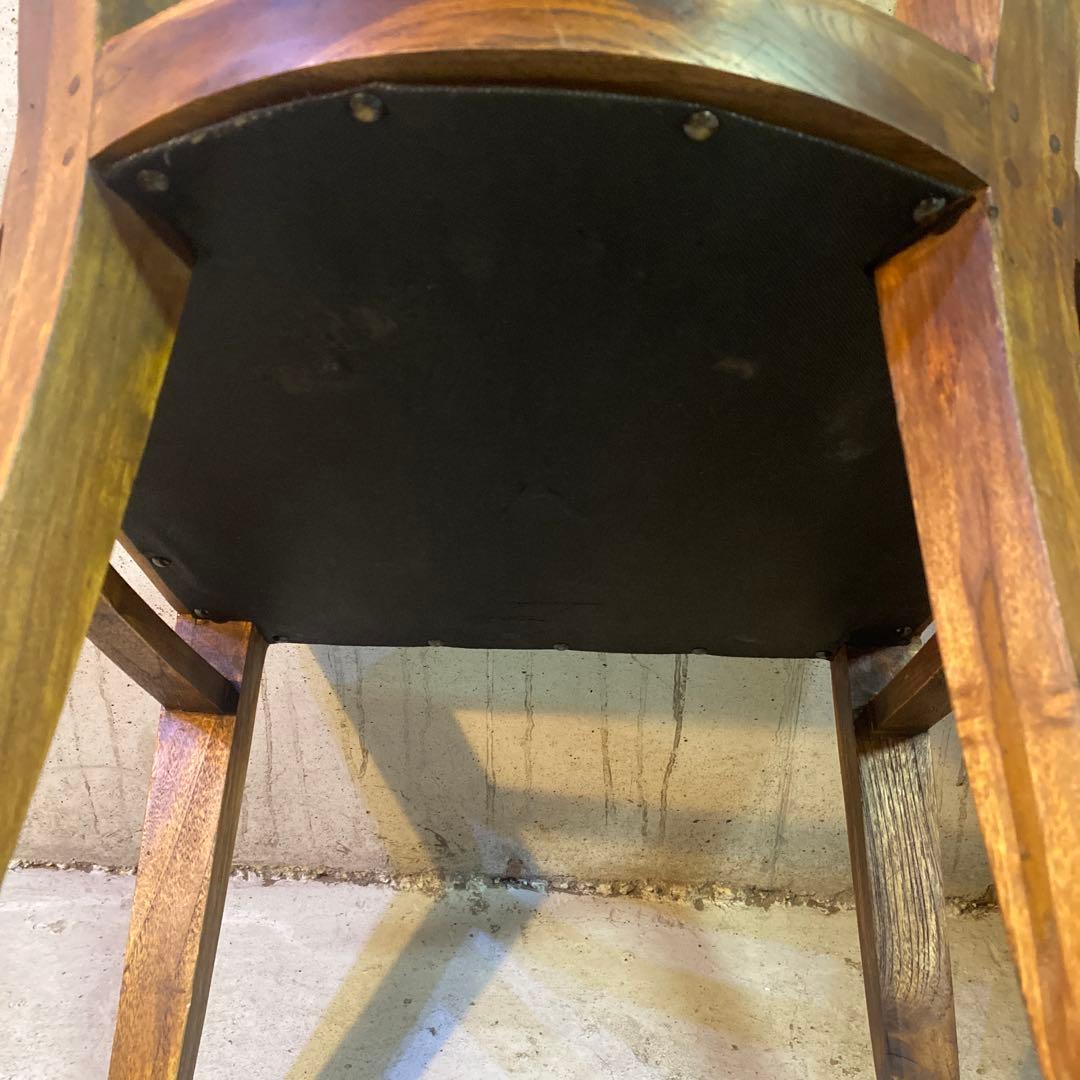 ダイニングチェア カリッジマーケット チーク材 イタリーノアーム　スタッズ　③