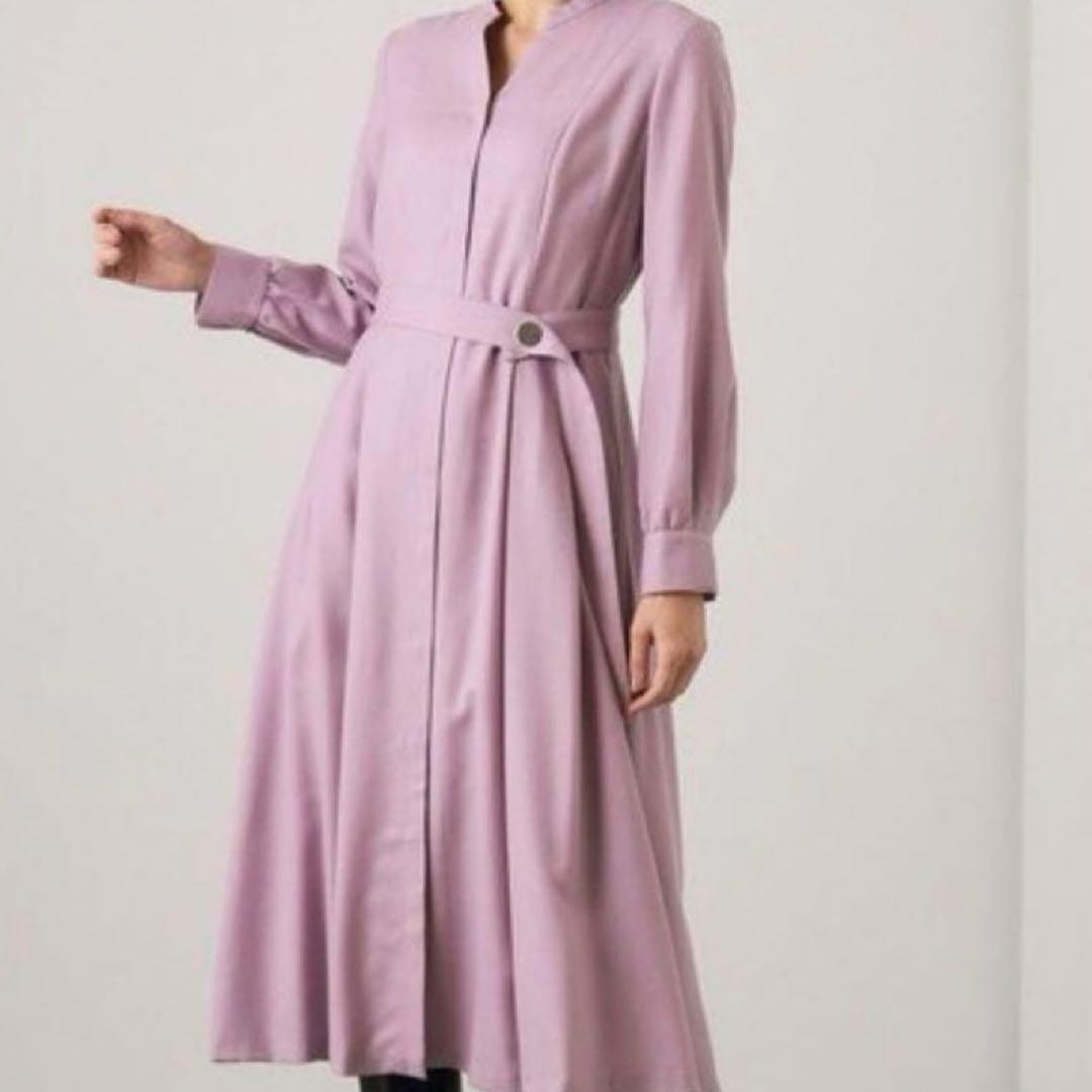 美品 ANAYI アナイ 上質ウールフレアワンピース 38 【クリーニング済】