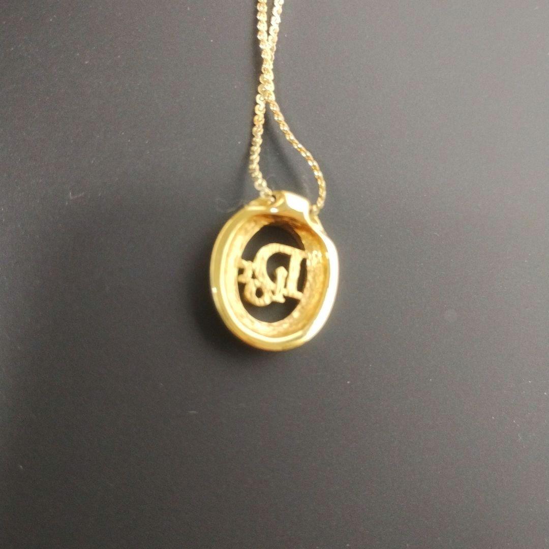 美品◎希少◎Dior　ディオール　ネックレス　CDロゴ　サークルロゴ　金色　刻印