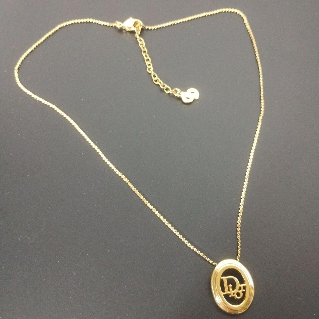 美品◎希少◎Dior　ディオール　ネックレス　CDロゴ　サークルロゴ　金色　刻印