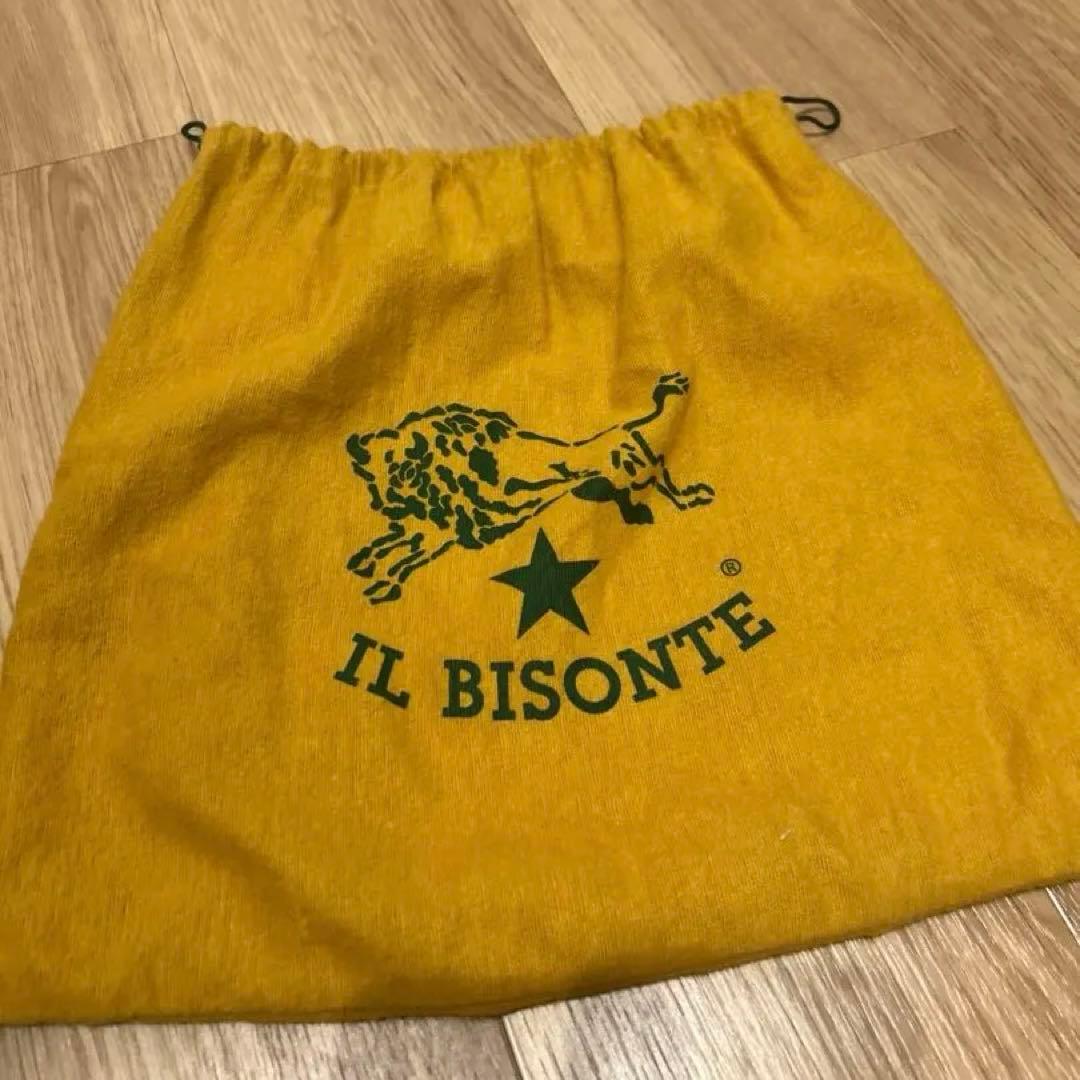 イルビゾンテ ブラックレザーショルダーバッグ ラウンド