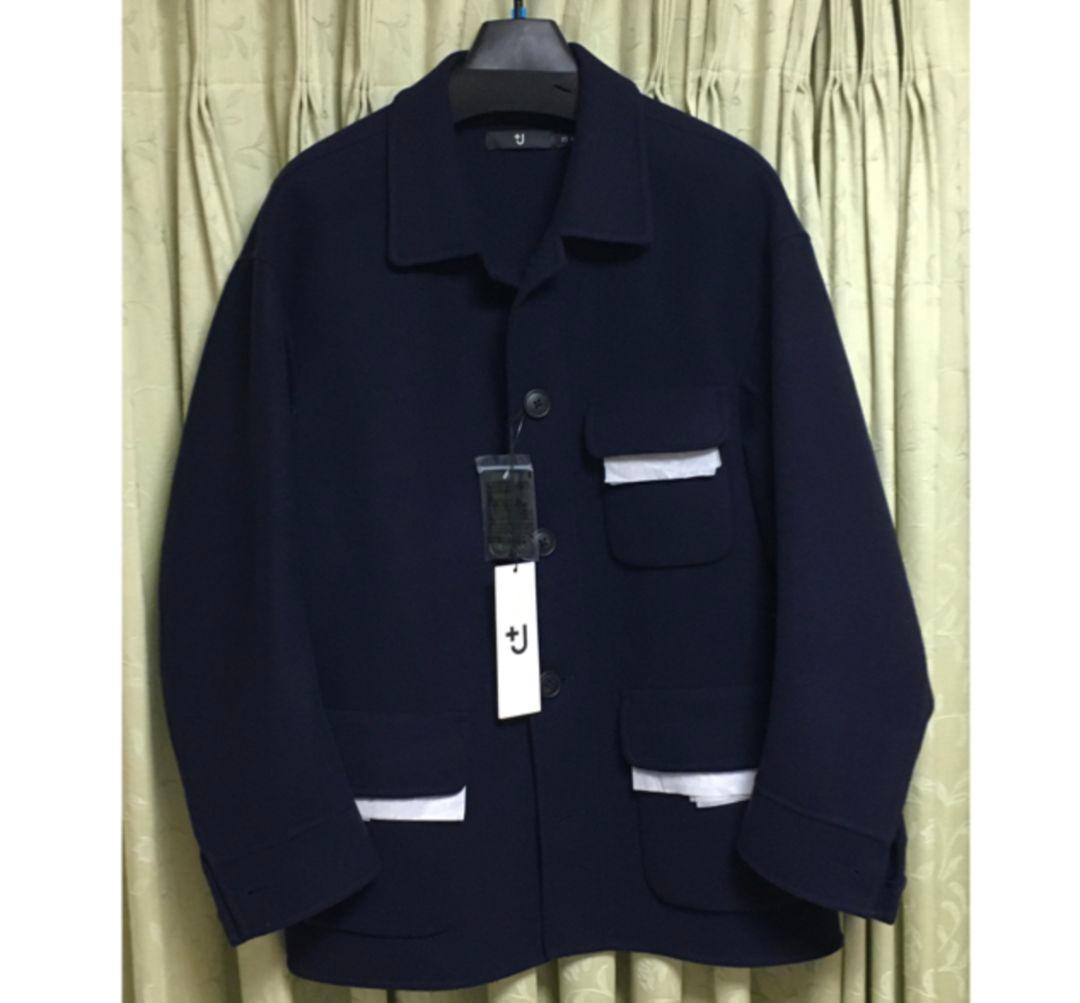 ＋J　ダブルフェイスオーバーサイズワークジャケット　XS ネイビー
