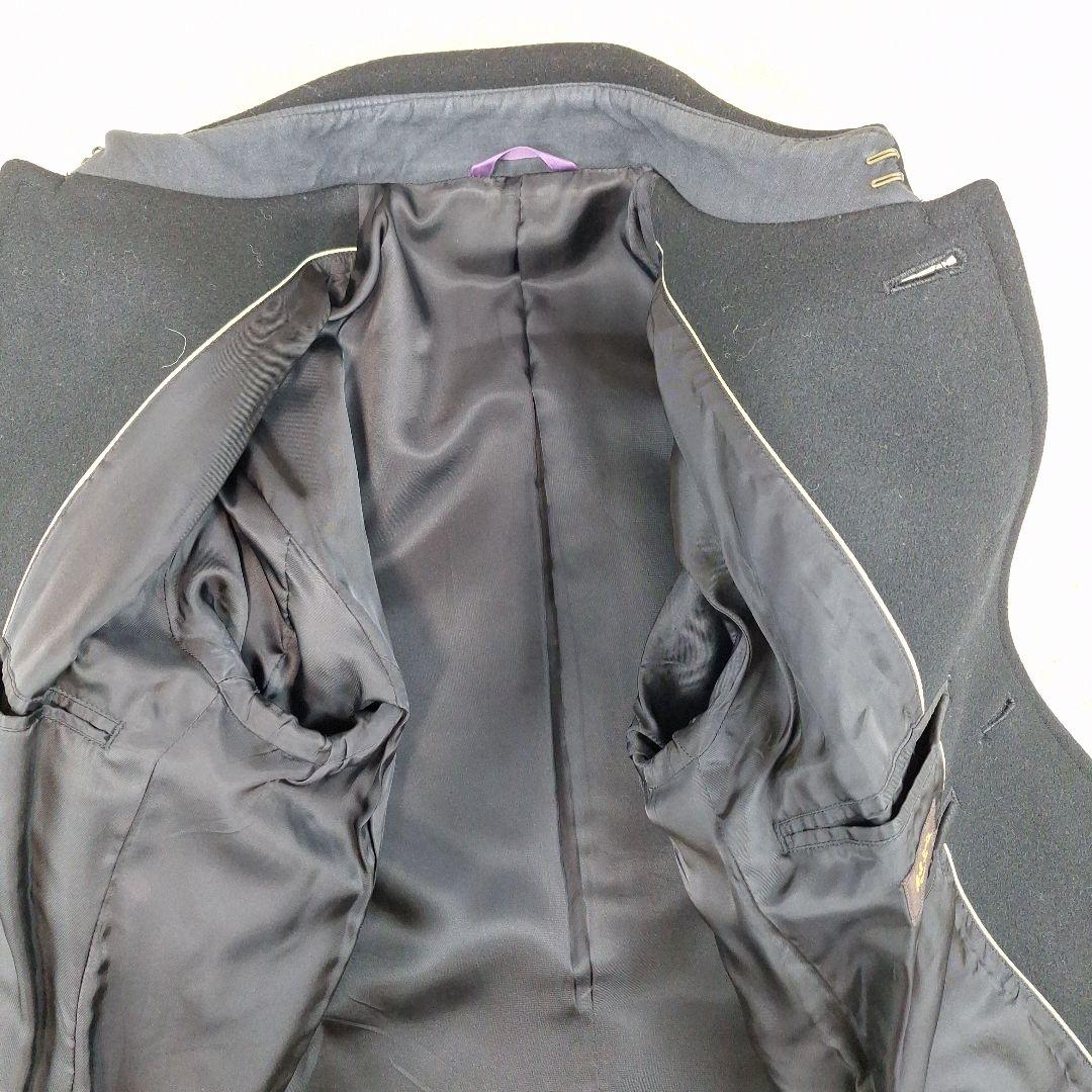 高級ライン✨Paul Smithコレクション　ウールコート　金ボタン　黒　L