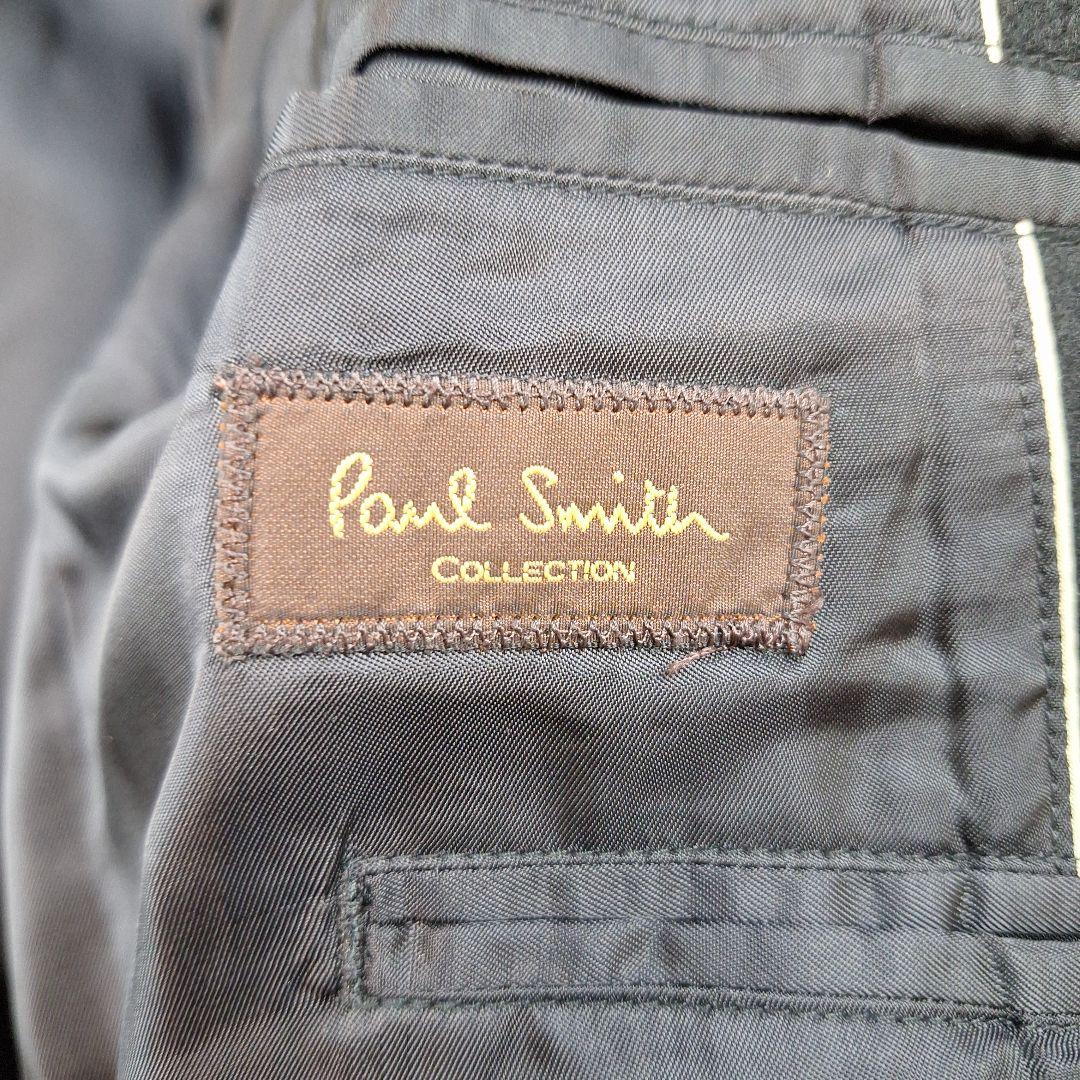 高級ライン✨Paul Smithコレクション　ウールコート　金ボタン　黒　L