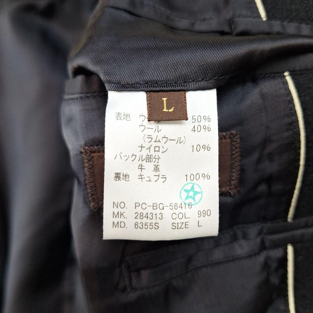 高級ライン✨Paul Smithコレクション　ウールコート　金ボタン　黒　L