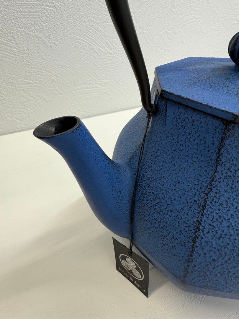 ☆Rio☆【プロフ必読 南部鉄器 青 鉄瓶「みやび」