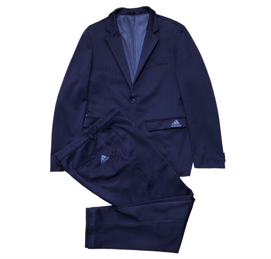 超貴重 adidas セットアップスーツ　ストライプ　オリジナルモデル ネイビー