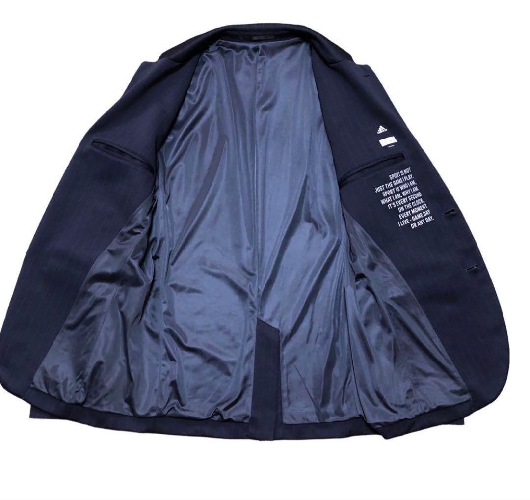 超貴重 adidas セットアップスーツ　ストライプ　オリジナルモデル ネイビー