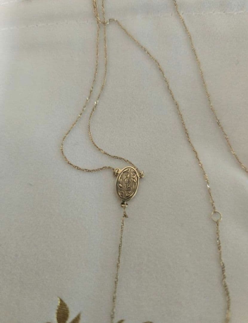 Maxiハワイアンジュエリー K10YG ショートロザリオ風ネックレス