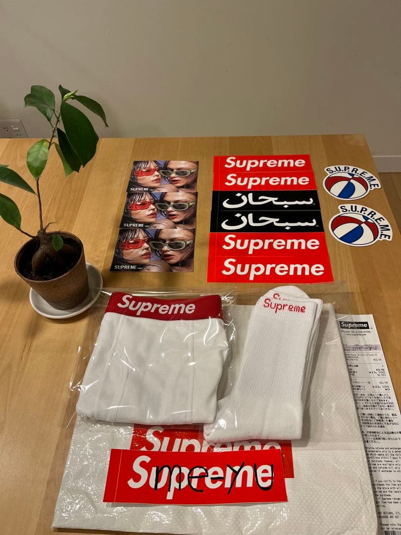 シュプリーム　ヘインズ　ボクサー　パンツ　白黒セット　ボクサーパンツ　M