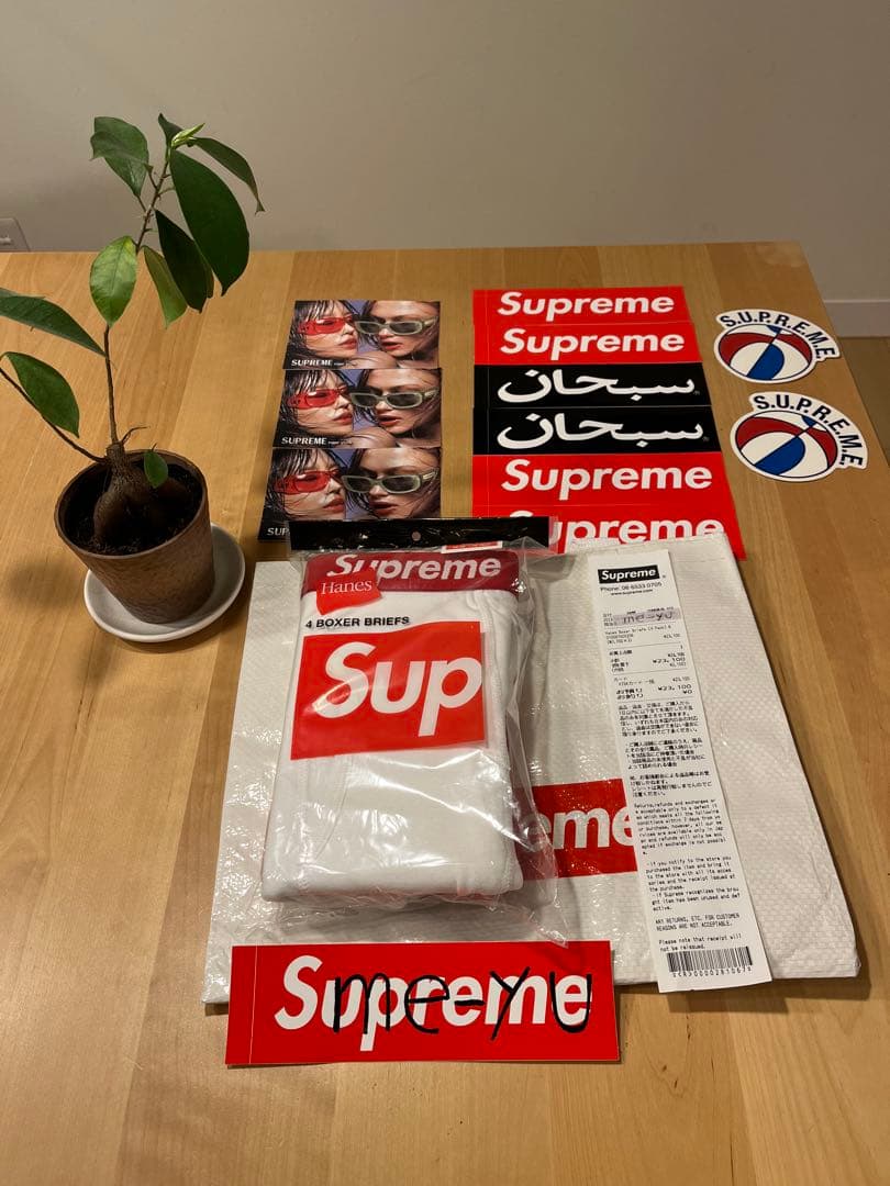 シュプリーム　ヘインズ　ボクサー　パンツ　白黒セット　ボクサーパンツ　M
