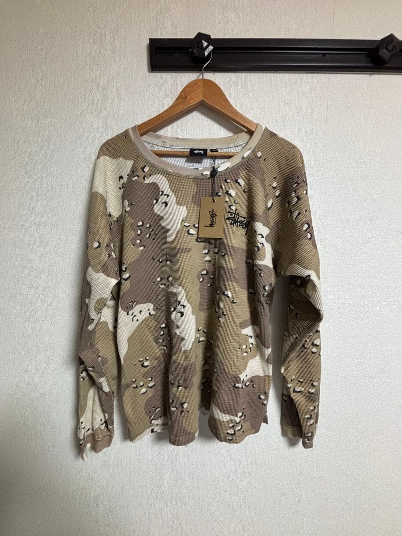 Stussy カモフラージュ 長袖カットソー Lサイズ
