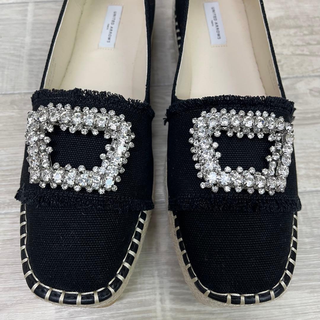 A*M様 美品！ ユナイテッドアローズ ビジュー エスパドリーユ スリッポン 3