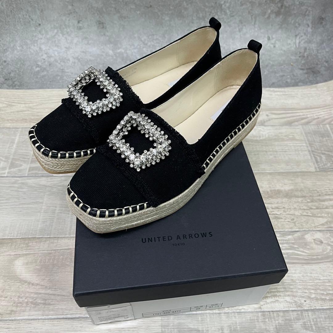 A*M様 美品！ ユナイテッドアローズ ビジュー エスパドリーユ スリッポン 3