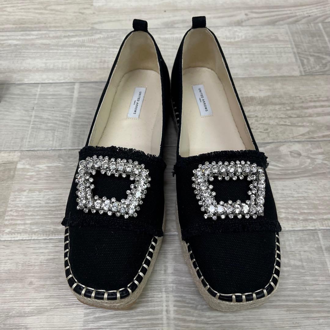 A*M様 美品！ ユナイテッドアローズ ビジュー エスパドリーユ スリッポン 3