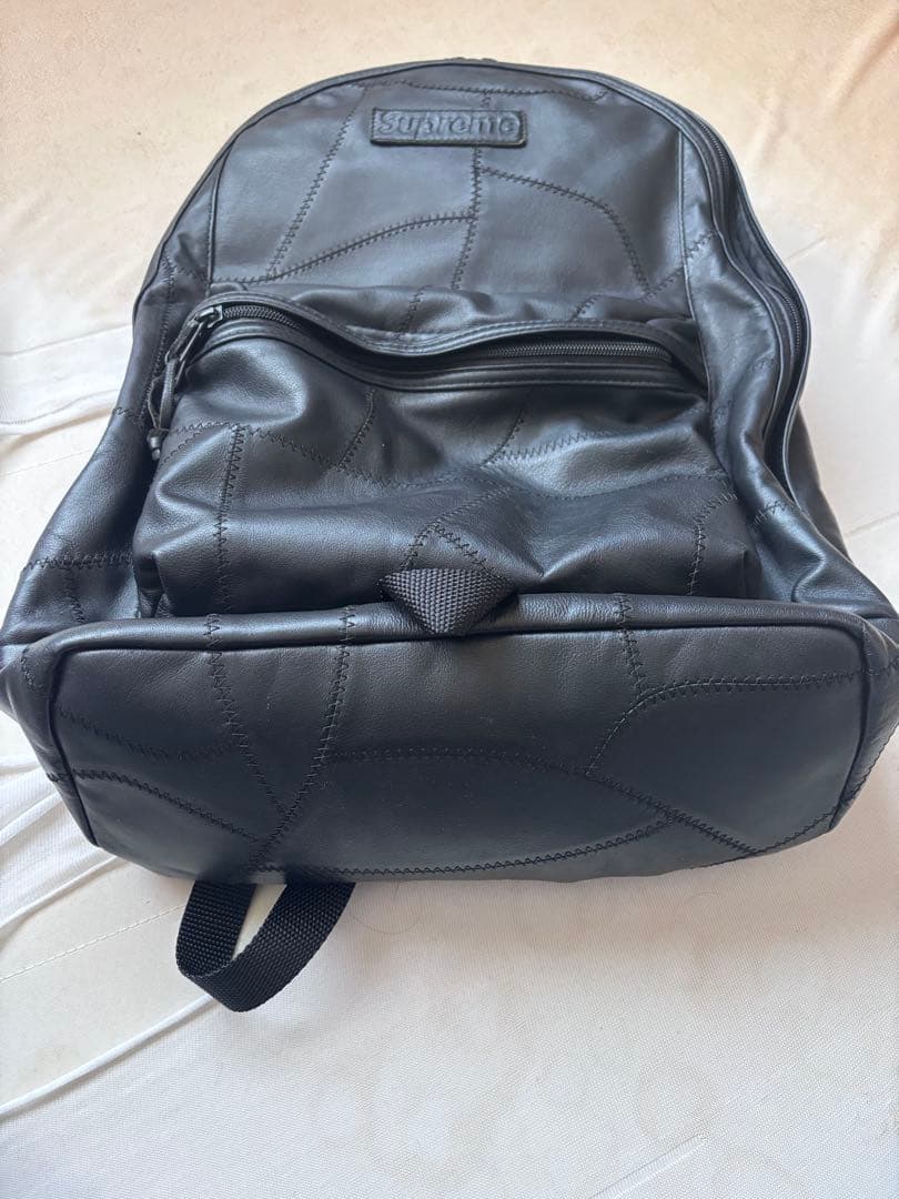 Supreme シュプリーム レザー バックパック 黒