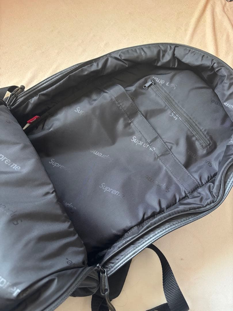 Supreme シュプリーム レザー バックパック 黒