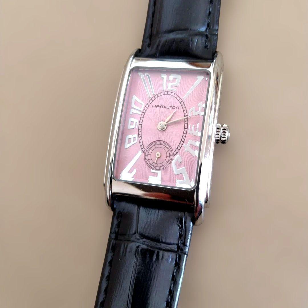HAMILTON ピンク文字盤 腕時計